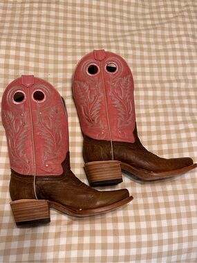Corral two tone square toe cowgirl boots